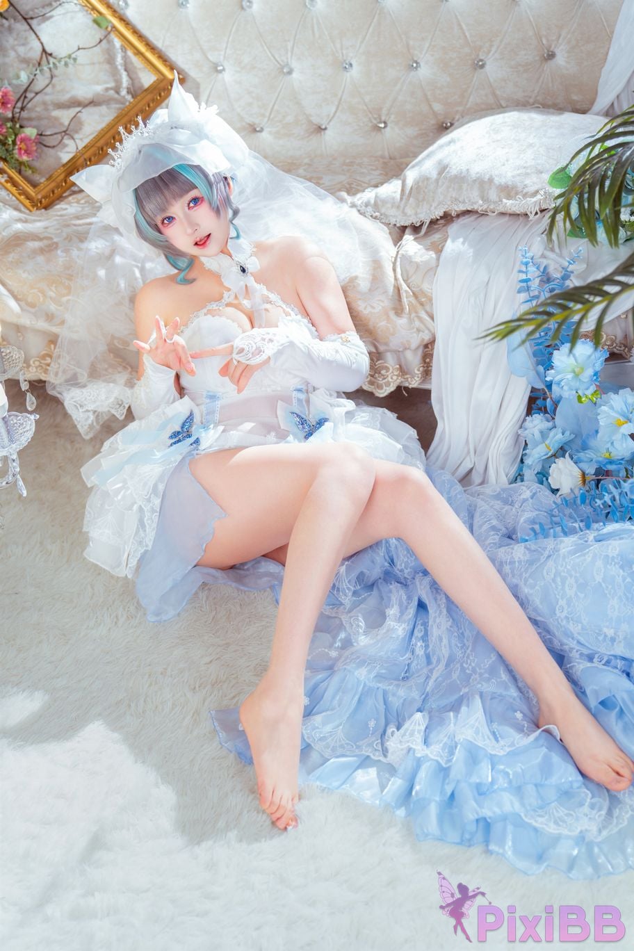 Cosplayer Meow acridine cheshire wedding dress PixiBB.COM 015